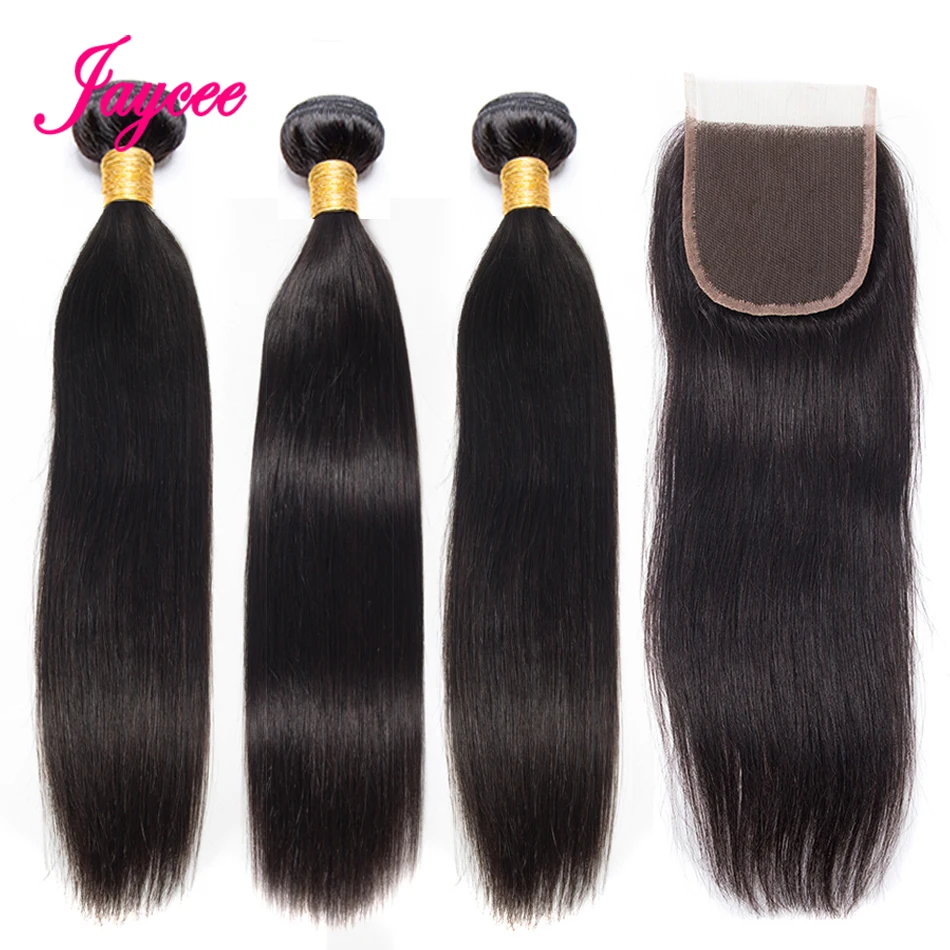 

Brazilian Straight Hair Bundles With Closure 3 Bundles With Closure Women Hair Extension Remy Human Hair Closure