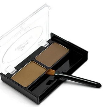 

Newly 2 Color Mix Natural Waterproof Eyebrow Powder Brow Makeup Shadow With Brush CLA88