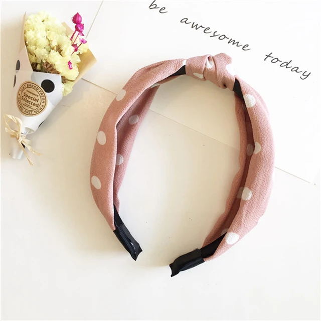 обруч Solid Color Knotted Headband For Women Soft Hairbands Girls Wide Hair Bands Hoop Hair Accessory ободок для волос бархат 9