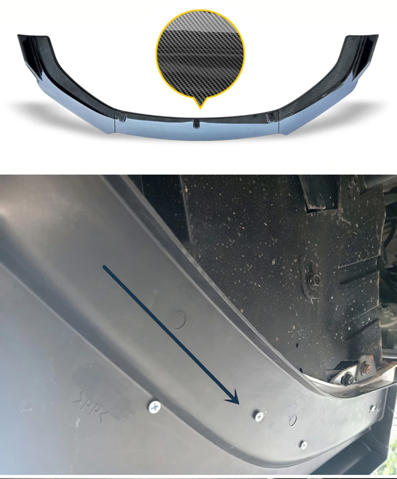 Front Bumper Spoiler Protector Plate Lip Body Kit Carbon Surface Car Decorative Strip Chin Shovel For Skoda Superb