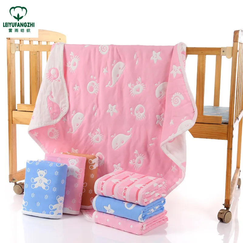 

Pure Cotton 6-Layer Gauze Children's Quilt Infants Comforter Newborns Wrapped Is Pregnancy And Infant Children Towel Blanket