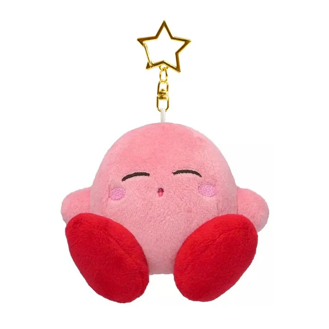 Fashion Star Kirby Plush Toys Keychain Chilkdren Toy Cute Pink Kirby Keychain Car Pendant Key Chain Woemen Keychains Toys Gifts 2