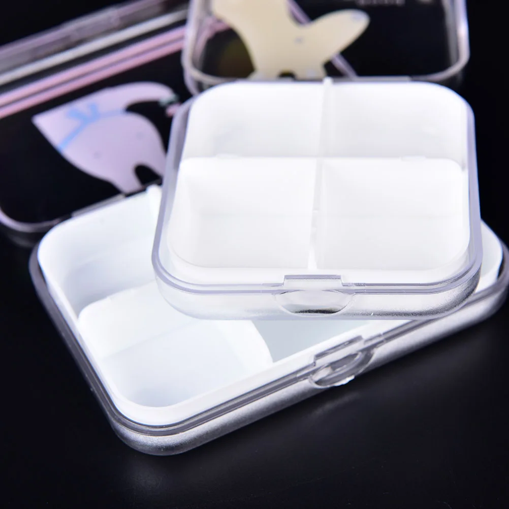 JETTING 1PC Mini Pocket Pill Cases Box Cute Plastic Pill Box Medicine Case For Healthy Care Empty Drugs Box with Child 2 Styles
