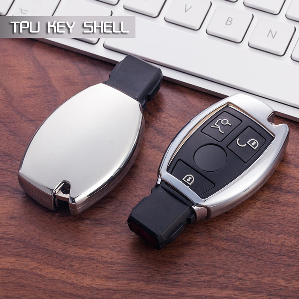 

Nice Touch Car key case Shell keyfob For Mercedes benz W210 W211 W212 W124 W176 W202 W203 W204 W205 key Pouch Remote 2/3 Button