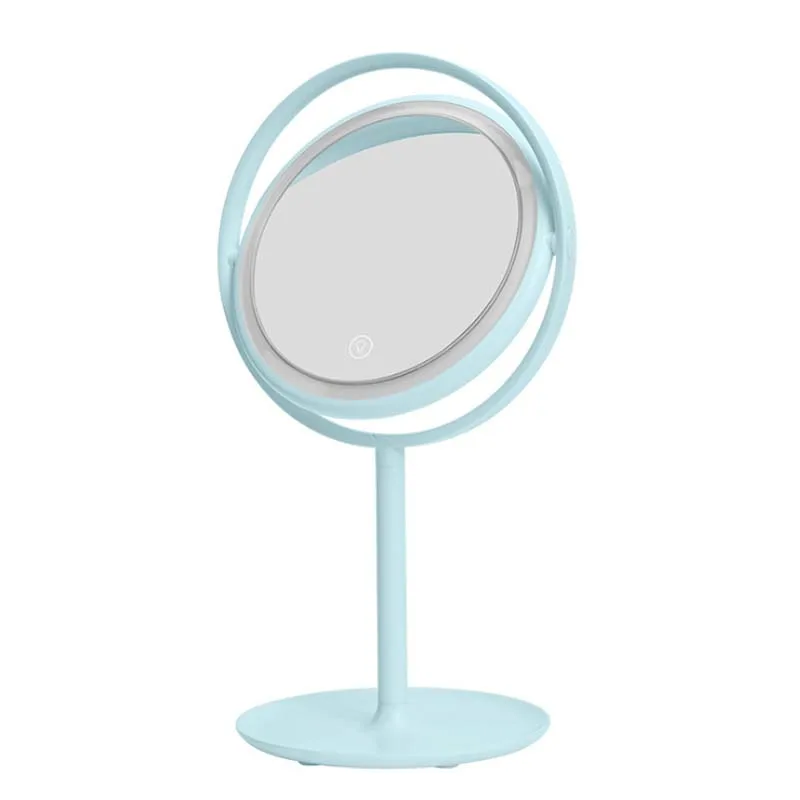 Vaidade de Carregamento Conduziu a Lâmpada Mesa com Luzes Round Desktop Espelho Rotativo Preenchimento Beleza Estudante Dormitório Vaidade Luz 13 a lâmpada mesa com luzes rotativo luz