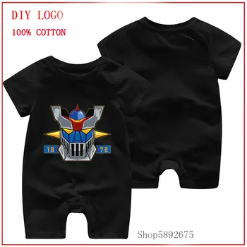 

Original super robots Mazinger Z printed romper 0-24M Newborn Baby Clothes Boy Girl Short Sleeve Jumpsuit Rompers For Children