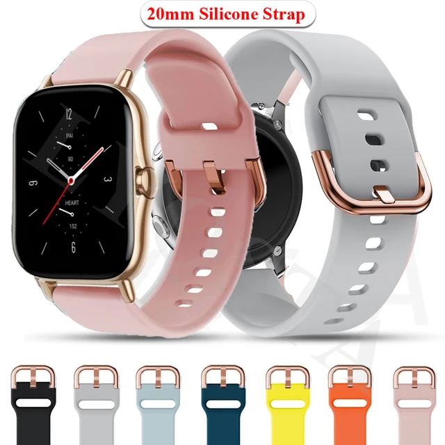 Silicone 20mm Band Strap For Samsung Galaxy Watch Active 2 40/44/3 41mm  Smartwatch Wristband