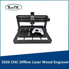 3020 cnc off line laser gravador de madeira diy cnc fresadora roteador máquina pcb madeira roteador controlador grbl, ansiado em metal