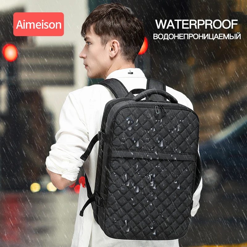 

Aimeison Men Travel Backpack Large Capacity Male Mochila Back Anti-thief Bag USB Charging Laptop Backpack Waterproof