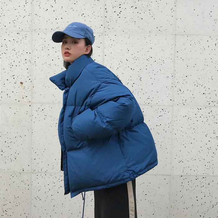 

According to Nalini 2018 Korean-style New Style Large Size Thick down Coat down Jacket Woman Cotton Dress Students Stand Collar