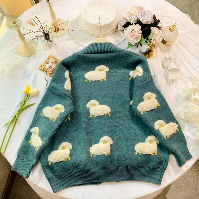 Autumn Winter Knit Cardigan Women Japanese Vintage