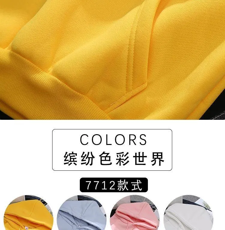 Mulheres com Capuz Kawaii para Mulheres Roupas da Moda Hoodies Sólida Simples All-jogo Lazer Oversize Pullovers Estilo Coreano Quente Soltas Nova 6 High Quality Moda Feminina