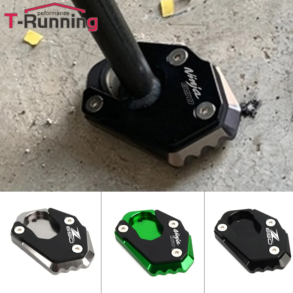 Motorcycle Kickstand Extension Plate Side Stand Enlarge Pad For KAWASAKI NINJA650 Z650 NINJA 650