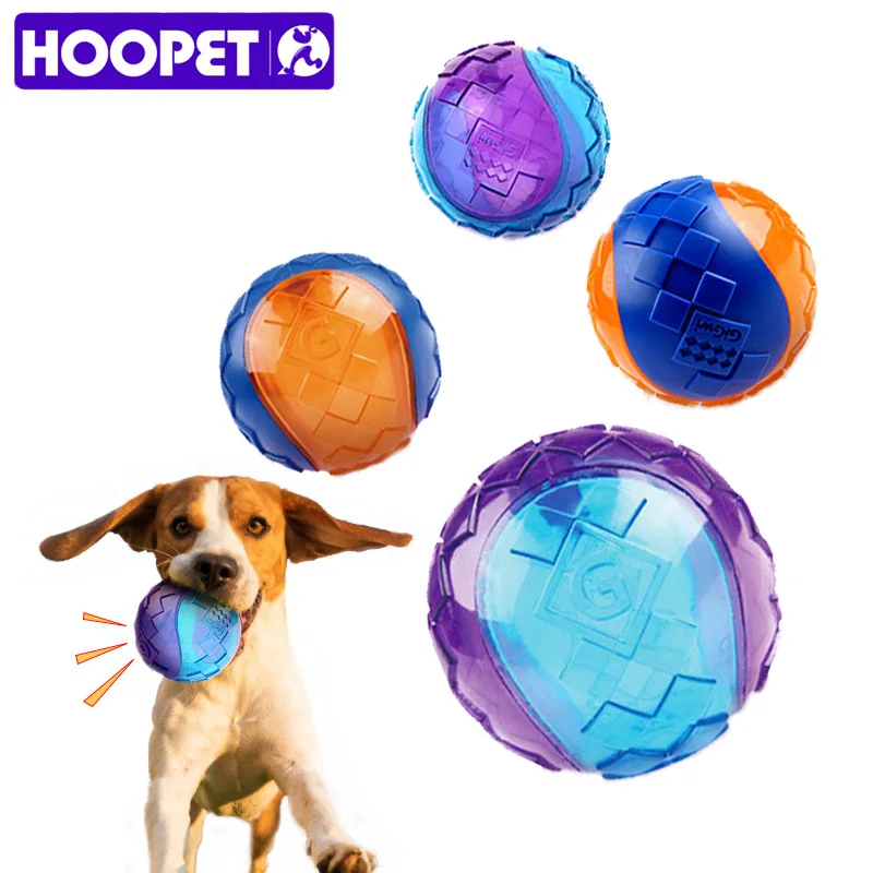 HOOPET perro cachorro mordedor de juguete con sonido puro Natural, caucho no tóxico para exteriores, jugar pequeño perro grande, bola divertida