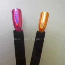 2 цвета голографическая Роза и золото мерцающий пыль хром пигмент единорога DIY маникюр ногтей