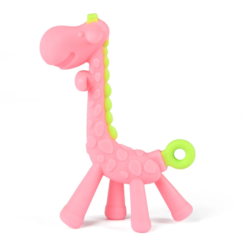 Baby teeth that fawn molar rod giraffe to bite the teether safty Baby Teether Pacifier Cartoon Teething Nursing Silicone