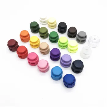 

1000pcs Round Plastic Nylon Stopper Cord Lock Hat Cord End Spring Elasticity Adjustment Buckles DIY Sportswear Rope Button