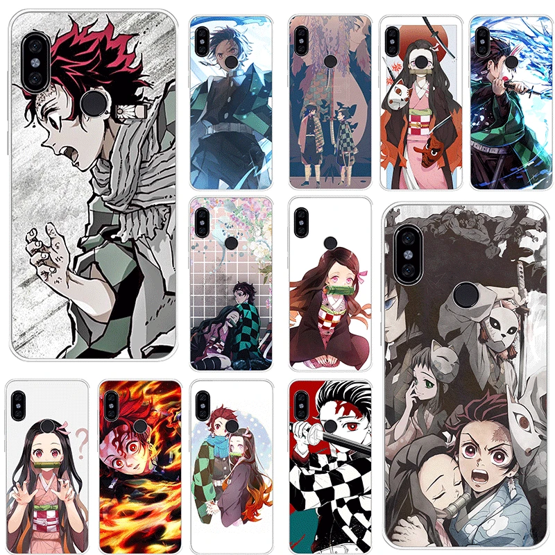 Чехол для мобильного телефона Xiaomi Redmi K20 Pro 7 GO S2 7A 4A 4X5 5A 6 6A аниме Demon Slayer Kimetsu No Yaiba Shell