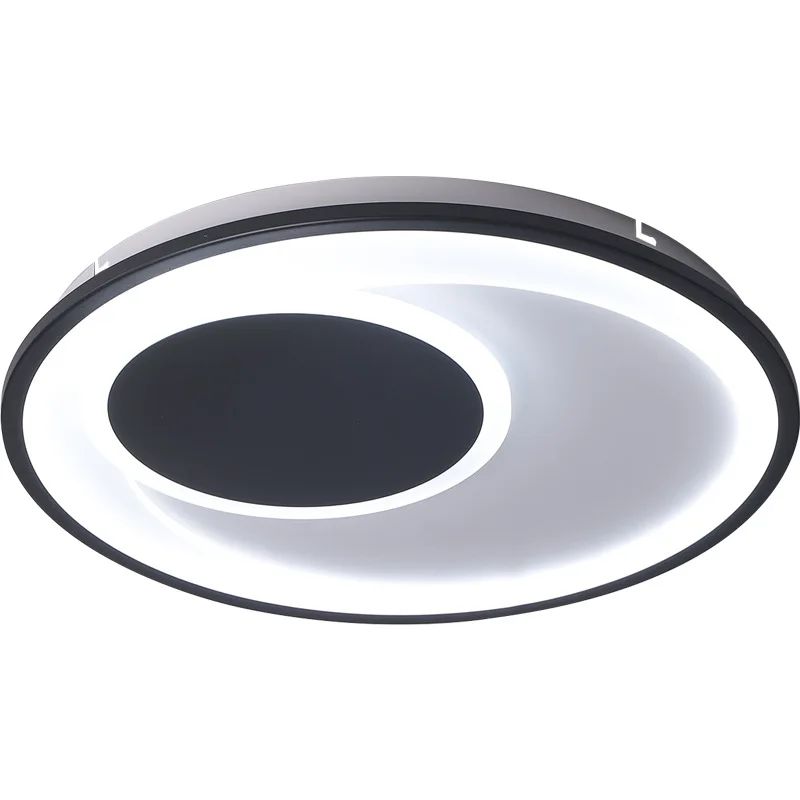 

Nordic Simple Black And White Creative Round Ceiling Lamp Bedroom Corridor Rings Led Ceiling Lights For Living room Bedroom