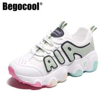 

2020 Begocool womens sneakers white trend fashion designer old dad chunky thick bottom ladies shoes gym trainers green grey