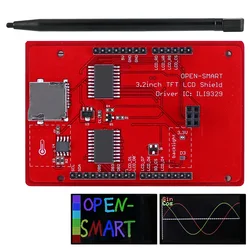 Pantalla táctil TFT LCD de 3,2 pulgadas, módulo de tarjeta MicroSD integrado, Sensor de temperatura LM75 + bolígrafo para Mega2560 para Arduino
