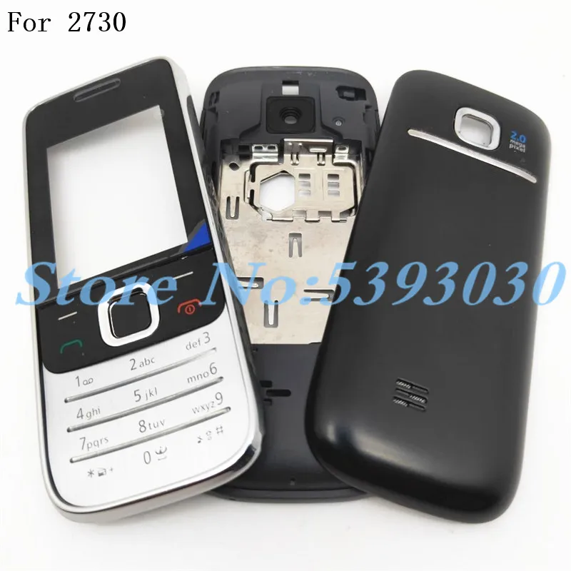 Полный Корпус для Nokia 2730C 2730 Передняя Лицевая панель рамка Крышка чехол+ задняя крышка/крышка батарейного отсека+ клавиатура+ логотип