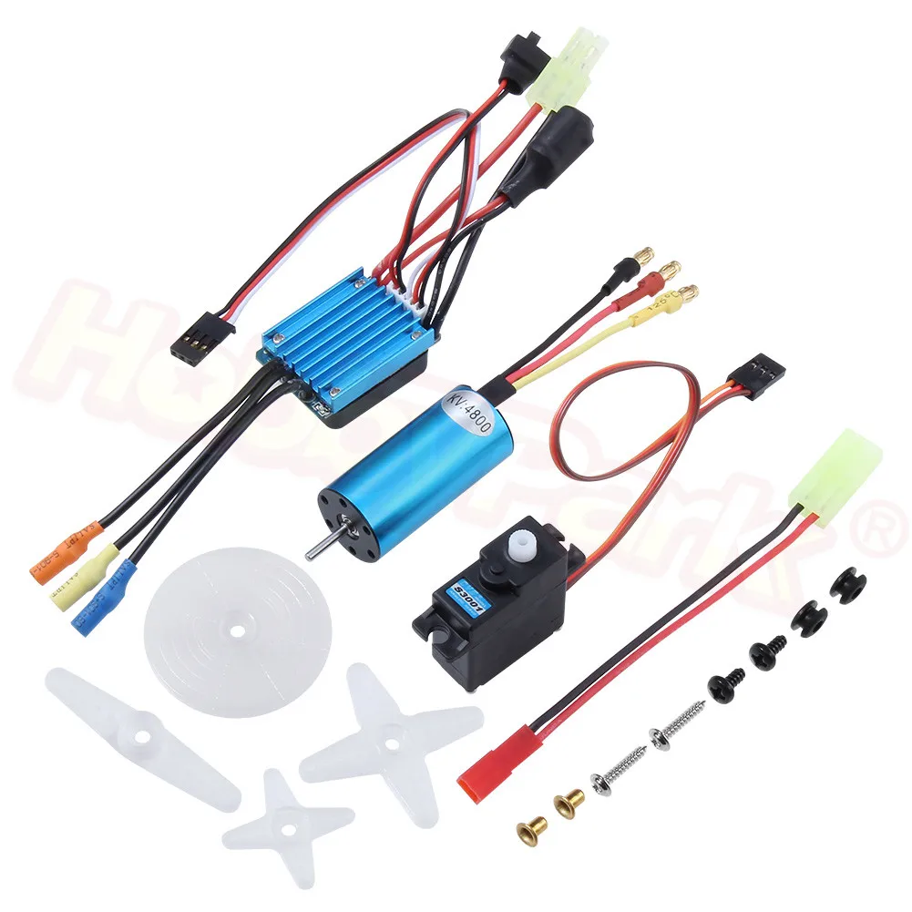 Набор бесщеточного двигателя 4800KV & 25A ESC + сервопривод для WLtoys 1/18 RC Car A959 A949 A969 A979 K929