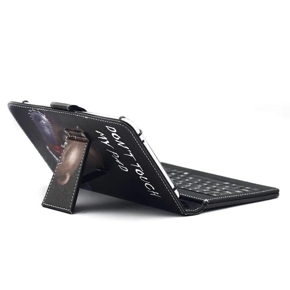 Universal Tablet Case With Micro USB Keyboard for 9.7 10 10.1 inch Tablet PC Printed Leather Case Stand Protective Cover Skin (2)