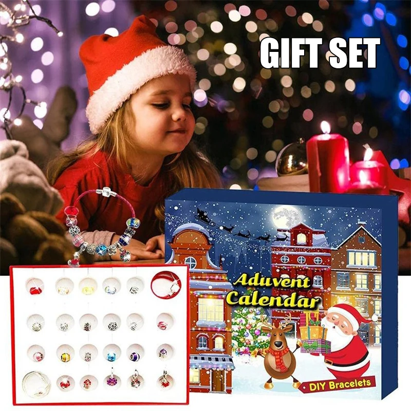 2022 New Christmas DIY Bracelet Advent Christmas Countdown Calendar Set