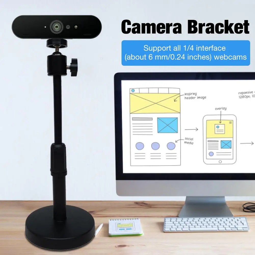 Camera Bracket Lifting Video Stand Multi-purpose Portable Holder For Brio 4K, C925e, C922x, C922, C930e, C930, C920, C615