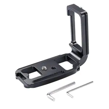 

Aluminum Quick Release L Plate Vertical Bracket Grip With 1/4" Screw Hole Strap Hole Reserved For Nikon D750 D7500 Camera