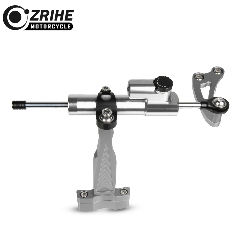 SDB-007-BK-SL-GY CNC алюминиевый, для мотоцикла алюминиевый стабилизатор рулевого управления принадлежности амортизатора комплект кронштейнов для HONDA CB650F - Цвет: SDB-007-BK-SL-GY