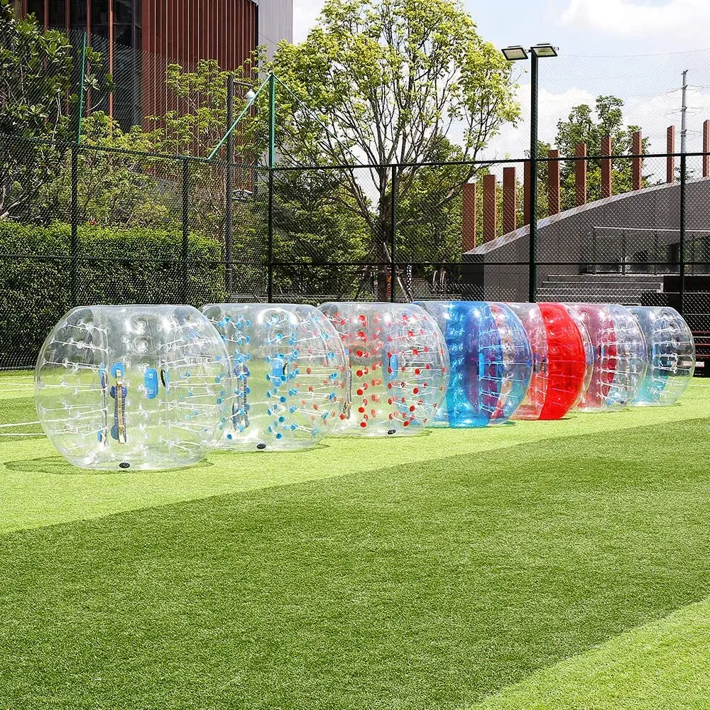 HIBADOU Air Bubble Soccer Zorb Ball, 1.5m Inflatable Football, TPU Material