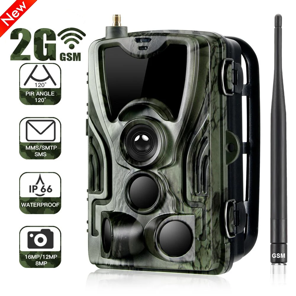 

2G Trail Camera HC801M Hunting Cameras 16MP 1080P SMS Wildlife Infrared Night Vision Cameras MMS Photo Trap Surveillance Cams