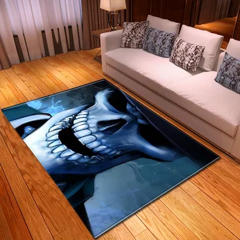 

Creative Skull Pattern Carpets for living Room Bedroom Carpet Modern Home Decor Mats Nordic Colorful Skulls 3D Printed Area Rugs