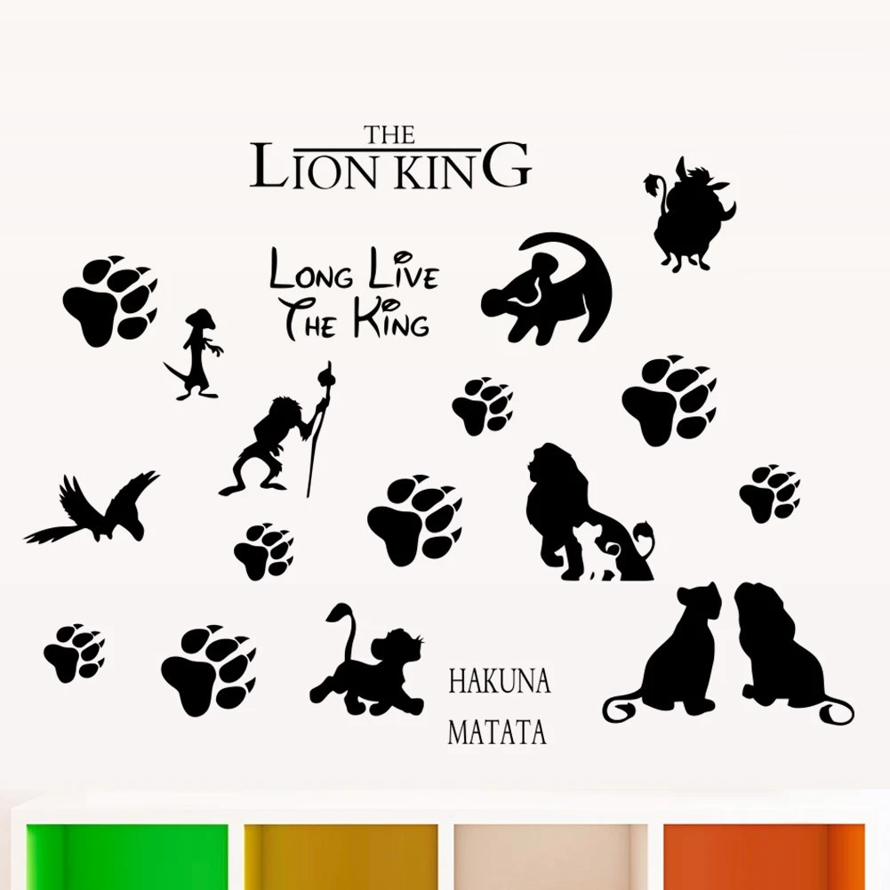 Disney Anime Moive HAKUNA MATATA The Lion King Decorative Vinyl Wall  Stickers For Home Kids Rooms Decoration Mural Art Wallpaper|Wall Stickers|  - AliExpress
