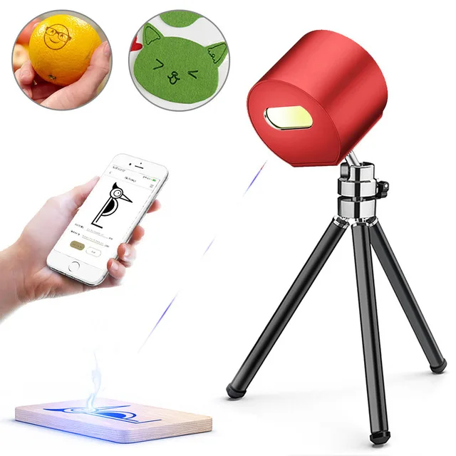 LaserPecker Мини DIY настольный деревянный маршрутизатор резак принтер лазерный гравер Портативный гравировальный станок для резки компактный лазерный станок - Цвет: red