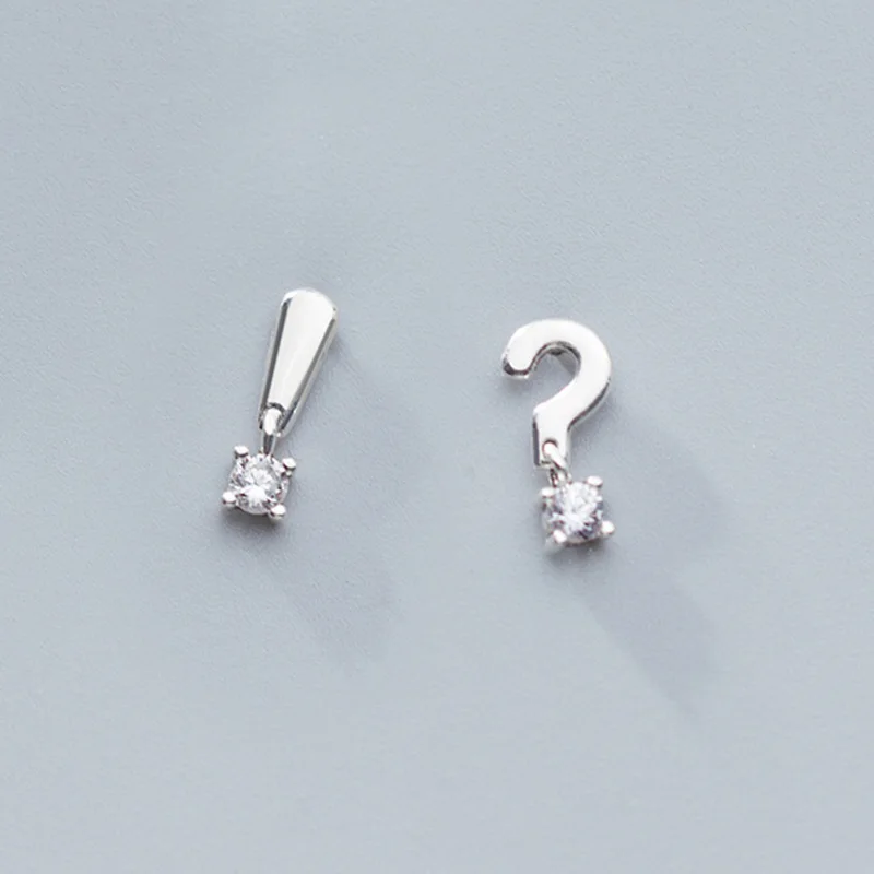 INZATT Real 925 Sterling Silver Unique Zircon Stud Earrings For Fashion Women Party Fine Jewelry Minimalist Accessories Gift - Image 6