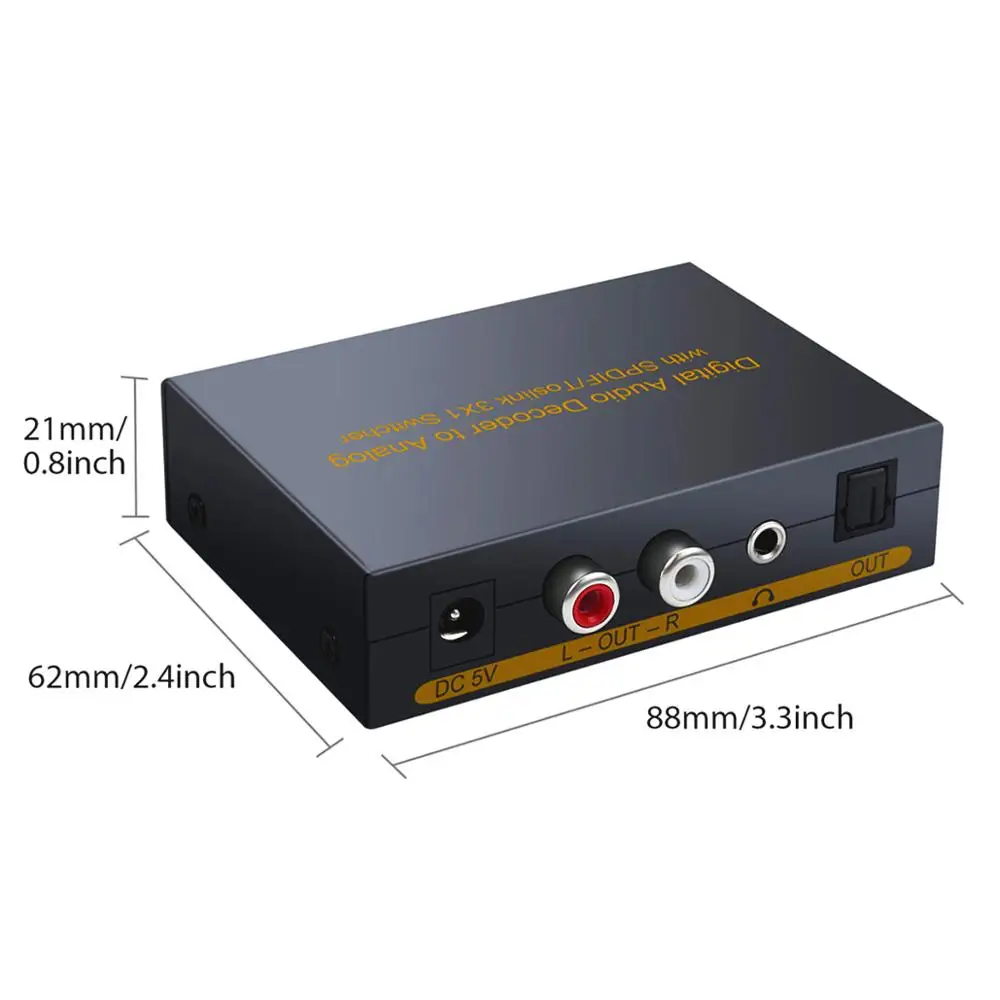 Переключатель SPDIF 3x1 аудио оптический переключатель Toslink адаптер сплиттер