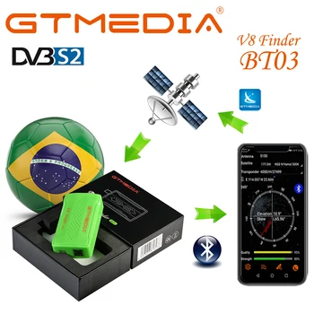 

Brazil Stock GTMEDIA V8 BT03 Satellite FINDER For Android IOS App Multi Bluetooth Connection Receiver Digital DVB S2 SatFinder