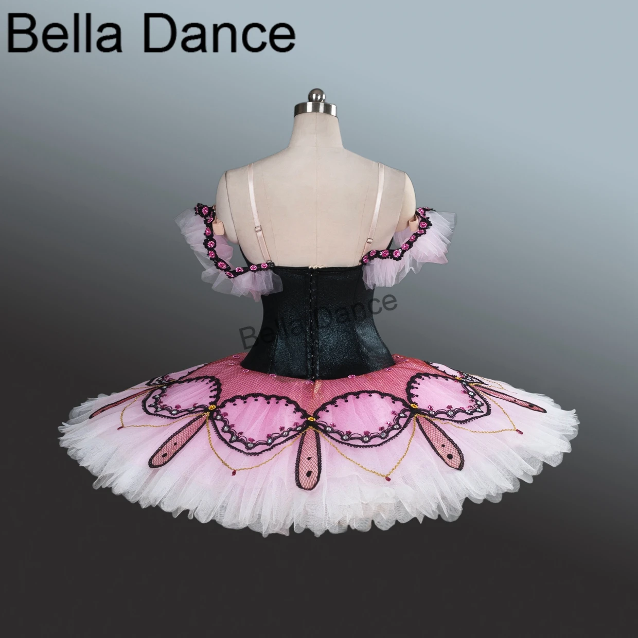 Adult Professional Ballet Tutu Classical Black White Women Ballet Stage Costume Pancake Tutu Skirt Paquita Tutu Ballet BT9100