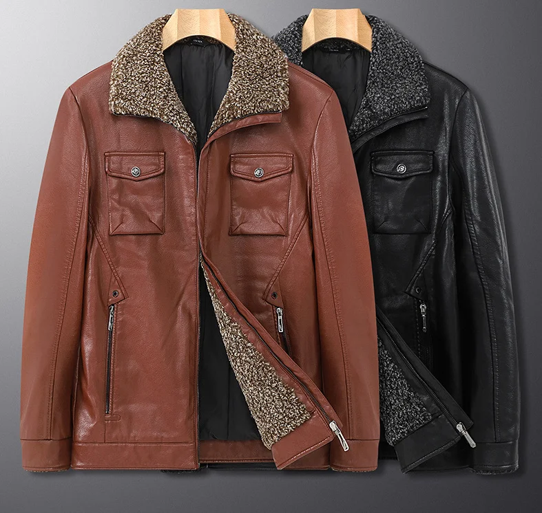 2019мужские кожаные куртки, Мужская одежда, мужские Куртки из искусственной кожи, мужские Куртки из искусственной кожи, мужские куртки, зимние кожаные пальто из искусственного меха для мужчин