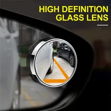 360 градусов угол поворотный нажимной автомобиль заднего вида небольшое круглое зеркало Авто большое видение обратный автомобиль аксессуары интерьер дропшиппинг