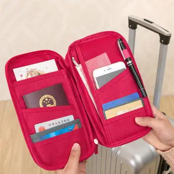 

Unisex Waterproof Credit ID Card Storage Bag Travel Wallet Passpo Holder Pouch Storage Bags Digital Gadget Devices Travel