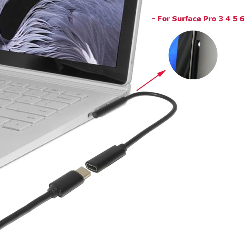 Lys Cataract grund Usb Type C Pd Converter For Microsoft Surface Pro 6 5 4 3 Laptop Power  Supply Adapter Charging Cable Cord For Surface Go - Pc Hardware Cables &  Adapters - AliExpress