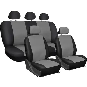

COPRISEDILI AUTO IN ECOPELLE FODERE GRIGIO SCURO NERO UNIVERSALI ECOPELLE