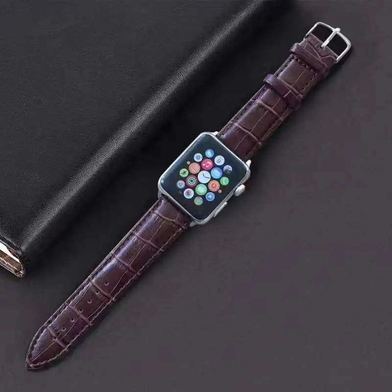 Высококачественный ремешок для iwatch 40 мм 44 Apple Watch кожаный натуральная серия 4 3 2 1
