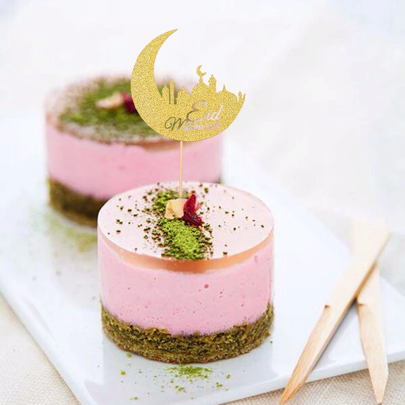 Eid Mubarak Ramadan Cupcake Topper Hajj Mubarak Cake Insert Card Muslim Eid Baking Baby Shower Party Decoration Supplies Cake Decorating Supplies Aliexpress