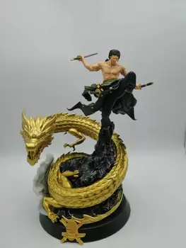 

Anime 35cm Big Size One Piece Roronoa Zoro Dragon Hunting Ver. Battle GK Statue PVC Action Figure Collection Model Toys lelakaya