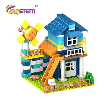 

140PCS City Street View Compatible With Duplo Big Bricks Building Blocks Japanese-Style Mini House Model Christmas Gift